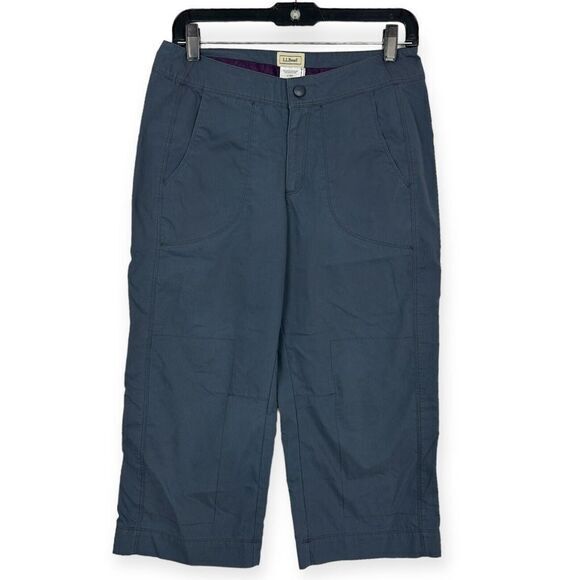 LL Bean‎ Women's Size 4 Regular Capri Pants Lightwight Cotton + Nylon Blend - Picture 1 of 4
